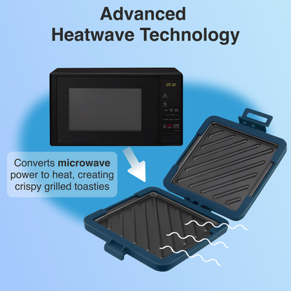 Laser Heatwave Tech Microwave Toastie Maker (Blue)