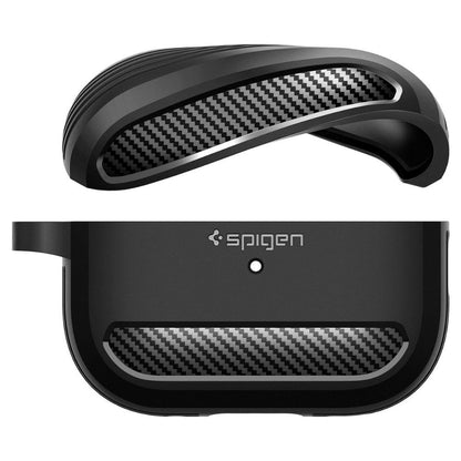 Spigen Apple AirPods Pro 2 Rugged Armor Headset and Earphone - Black