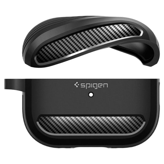 Spigen Apple AirPods Pro 2 Rugged Armor Headset and Earphone - Black