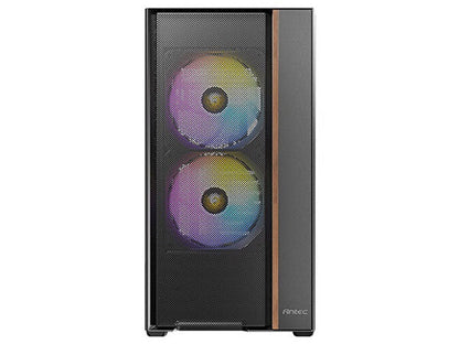 Antec FLUX REAR Wood Trim Tempered Glass ATX Mid-Tower Case