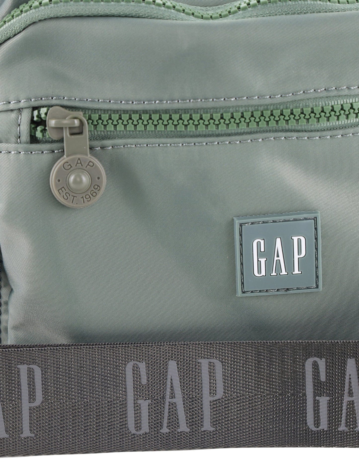 GAP Unisex Nylon Shoulder Crossbody Bag w/ Secure Zip 29x22cm Twig