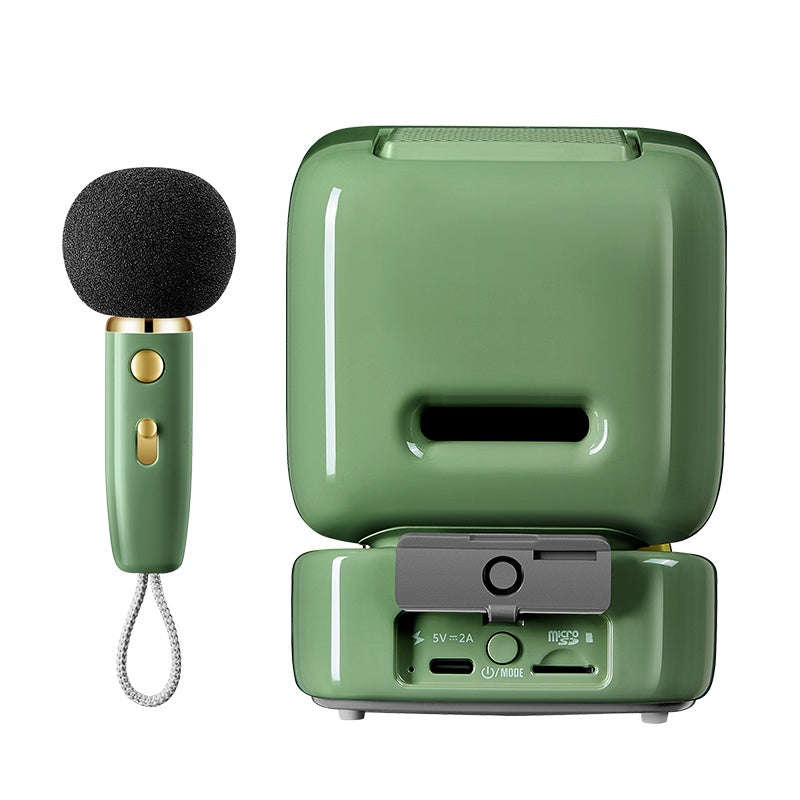 Divoom Ditoo-Mic Mini Karaoke Machine Pixel Art Bluetooth Speaker (Green)