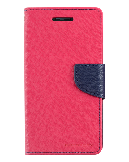 Goospery Fancy Diary for iPhone X/XS - Hot Pink / Navy