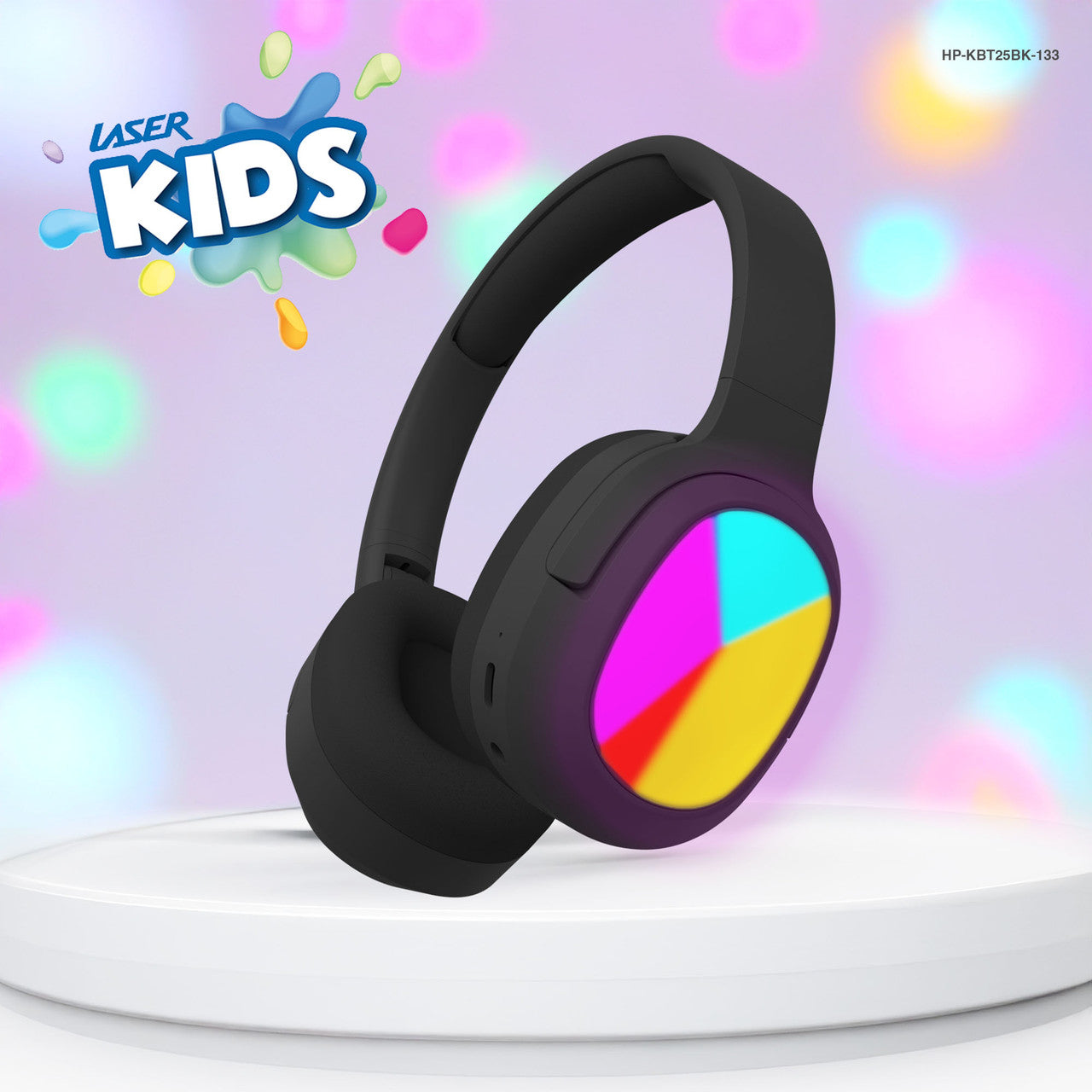 Laser Kids Wireless Headphones – Volume Limited (Black)