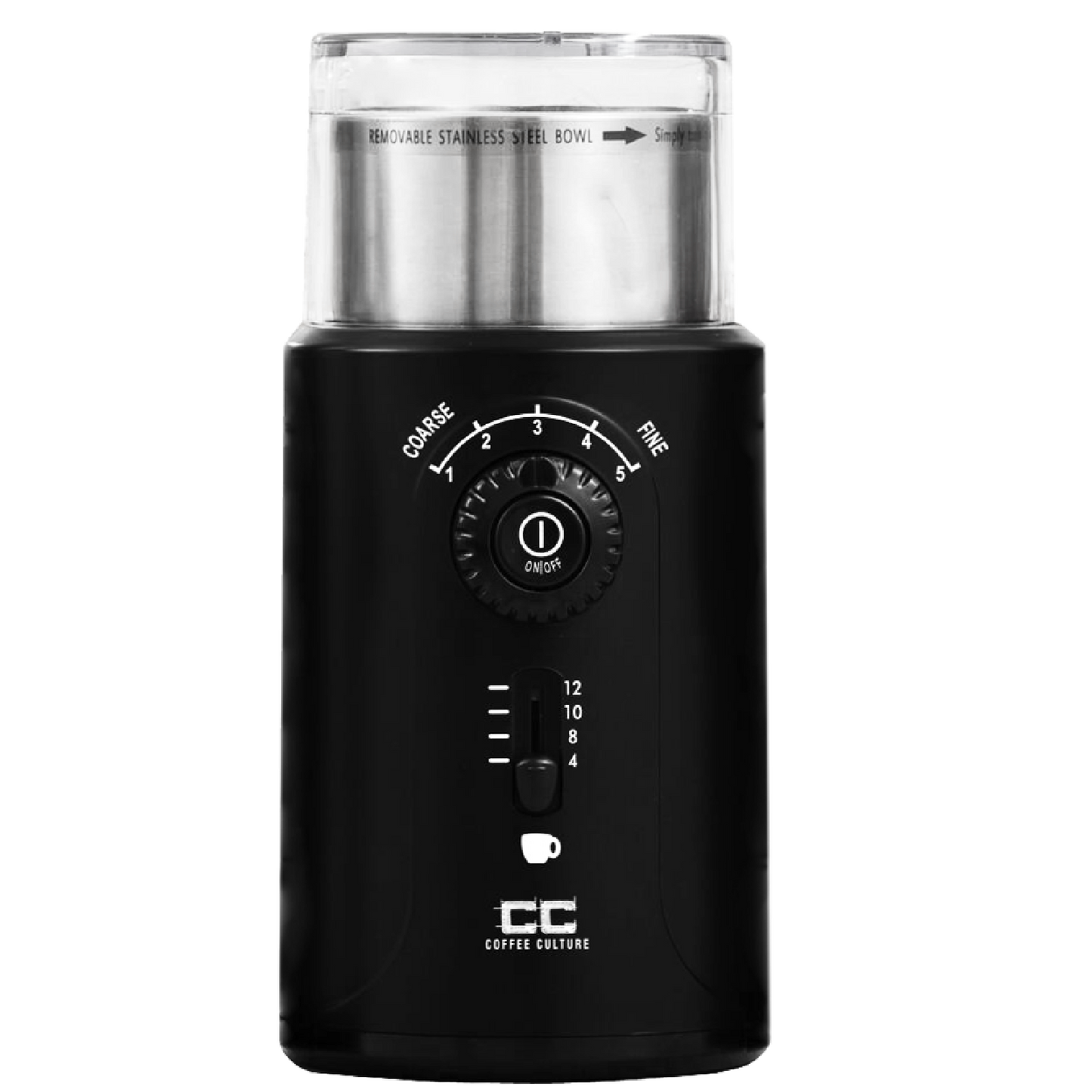 Coffee Culture 200W/24cm Electric 12-Cup Coffee Grinder/Grinding Machine (Black)