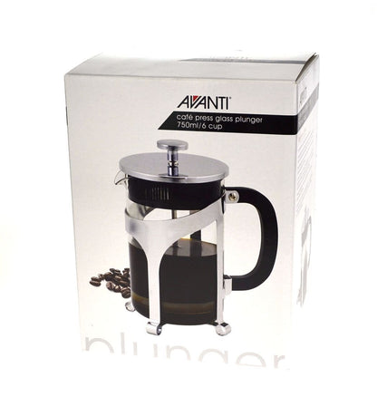 Avanti 8 Cup Coffee Plunger Press 1 Litre - Silver | Coffee Plunger | Avanti