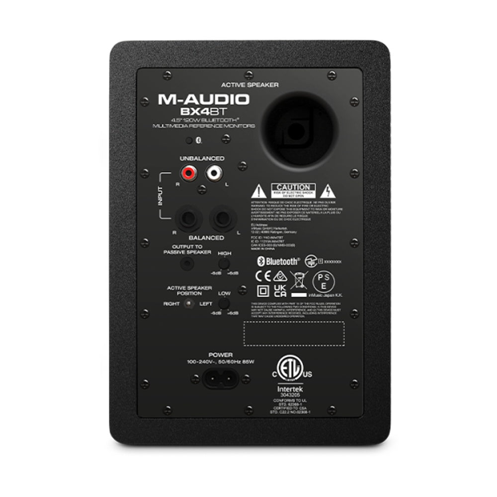 M-Audio BX4 Bluetooth Studio Monitors Speaker Set with 4-Inch Woofer 120W 2pc