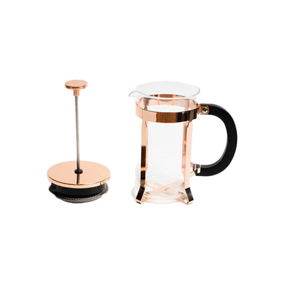 Coffee Culture Tea and French Glass Presser/Plunger with Handle 600mL Rose Gold