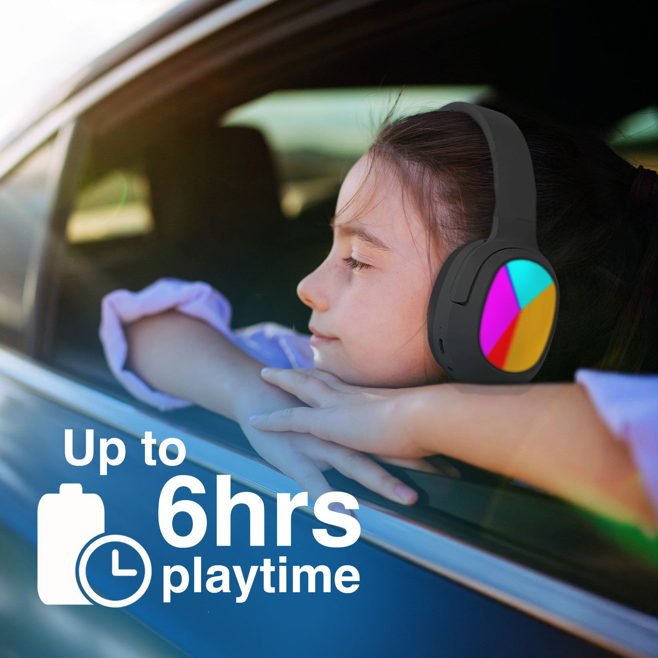 Laser Kids Wireless Headphones – Volume Limited (Black)