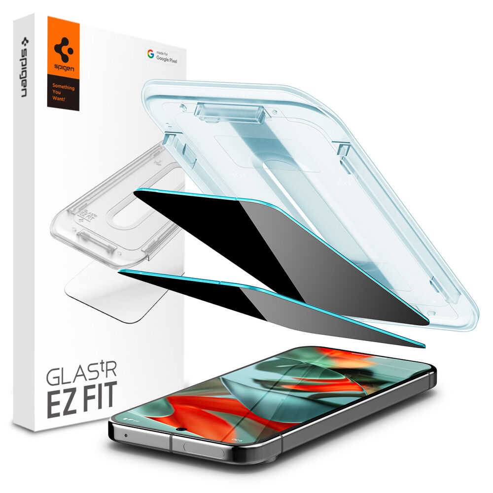 Spigen Google Pixel 10 Pro XL GLAS.tR EZ Fit Privacy 2PCS Glass Screen Protector - Black