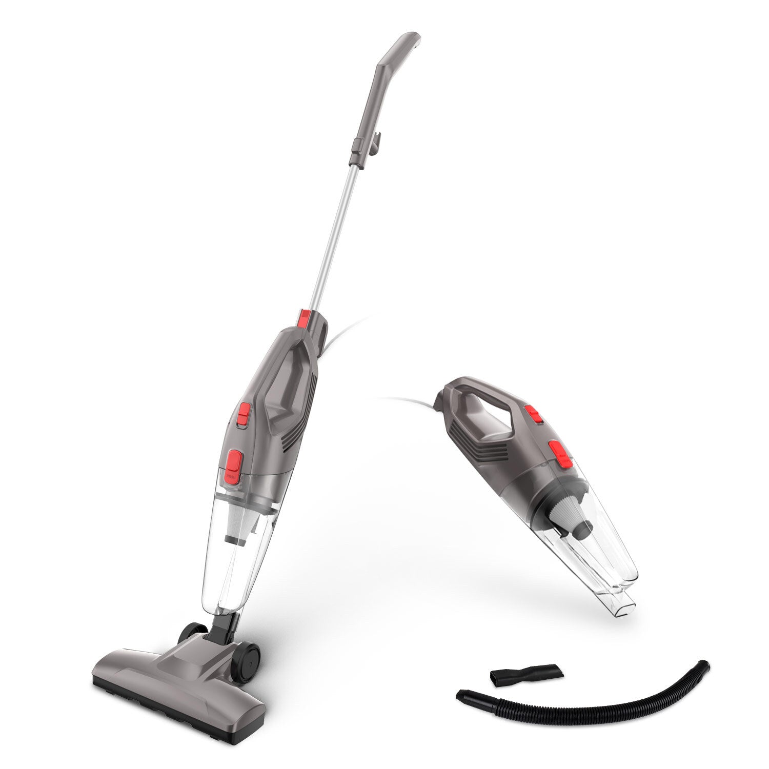 Lenoxx 450W Lightweight Bagless Corded Stick Vacuum Cleaner (Grey)