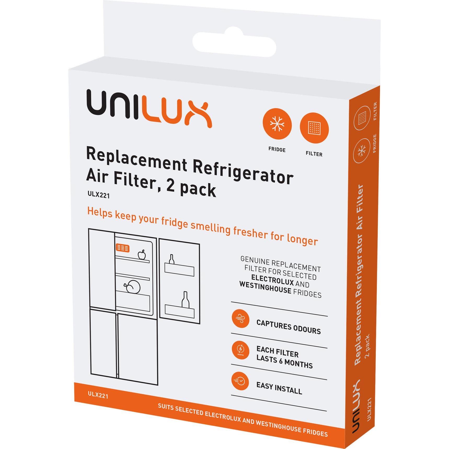 Unilux Replacement Air Filter for Electrolux & Westinghouse Fridges