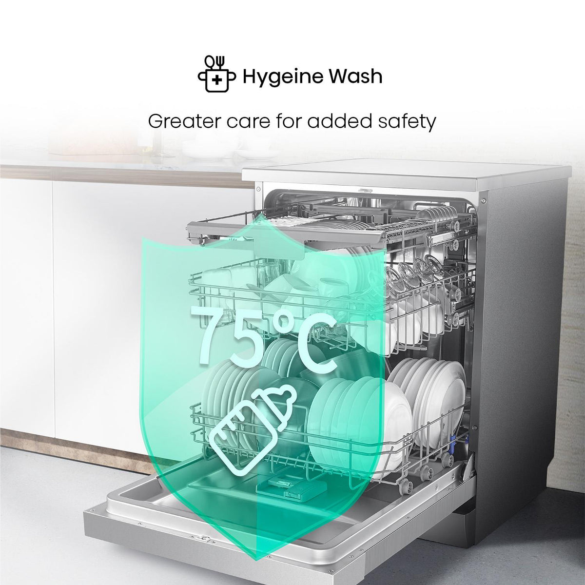Hisense HSCE14FS 14-Place Setting Freestanding Dishwasher (Stainless Steel)