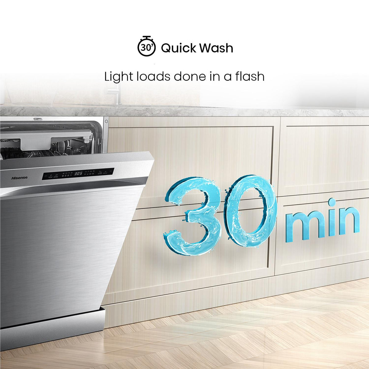 Hisense HSCE14FS 14-Place Setting Freestanding Dishwasher (Stainless Steel)