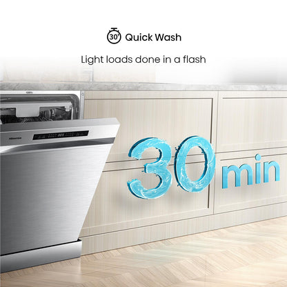 Hisense HSCE14FS 14-Place Setting Freestanding Dishwasher (Stainless Steel)