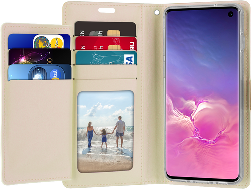 Goospery Rich Diary for Galaxy S23 Ultra - Rose Gold