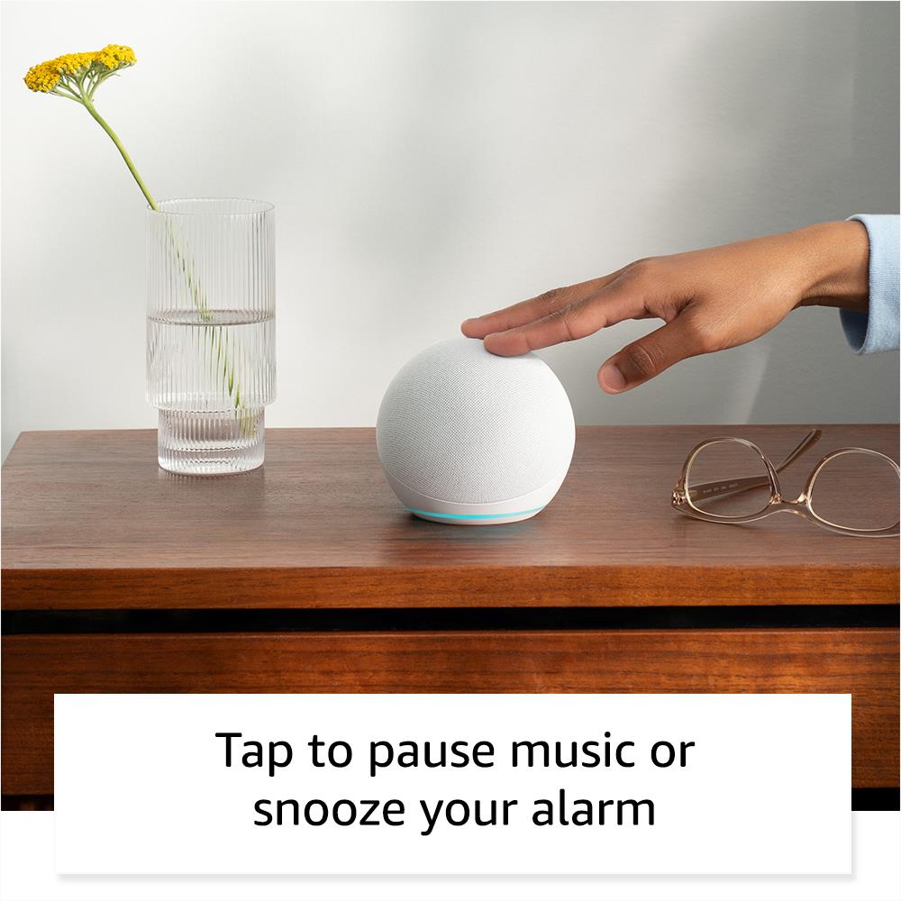 Amazon Echo Dot  Smart Speaker & Alexa 5th Gen (Glacier White)