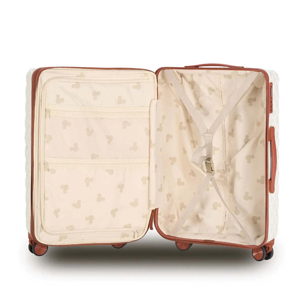 Disney Mickey 66 cm 4-Wheel Spinner Suitcase - Ivory / Tan