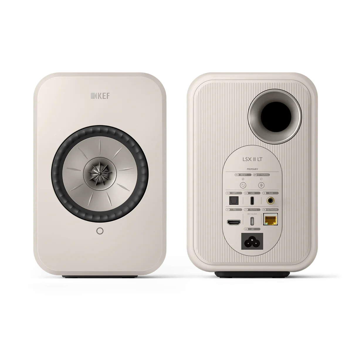 KEF LSX II LT Powered Hifi Speakers Pair (Stone White)