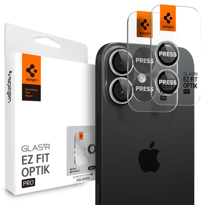 Spigen Apple iPhone 17 GLAS.tR EZ Fit Optik Pro 2PCS Camera Lens Protector - Silver