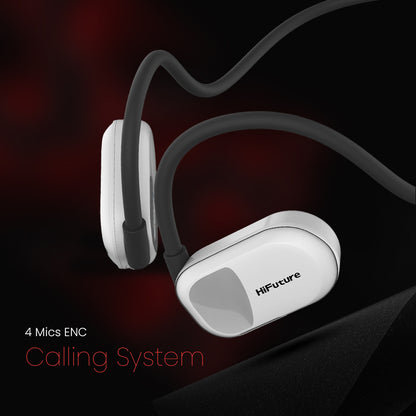 HiFuture FutureMate Open Ear Air Conduction Headphones ENC (Grey/White)