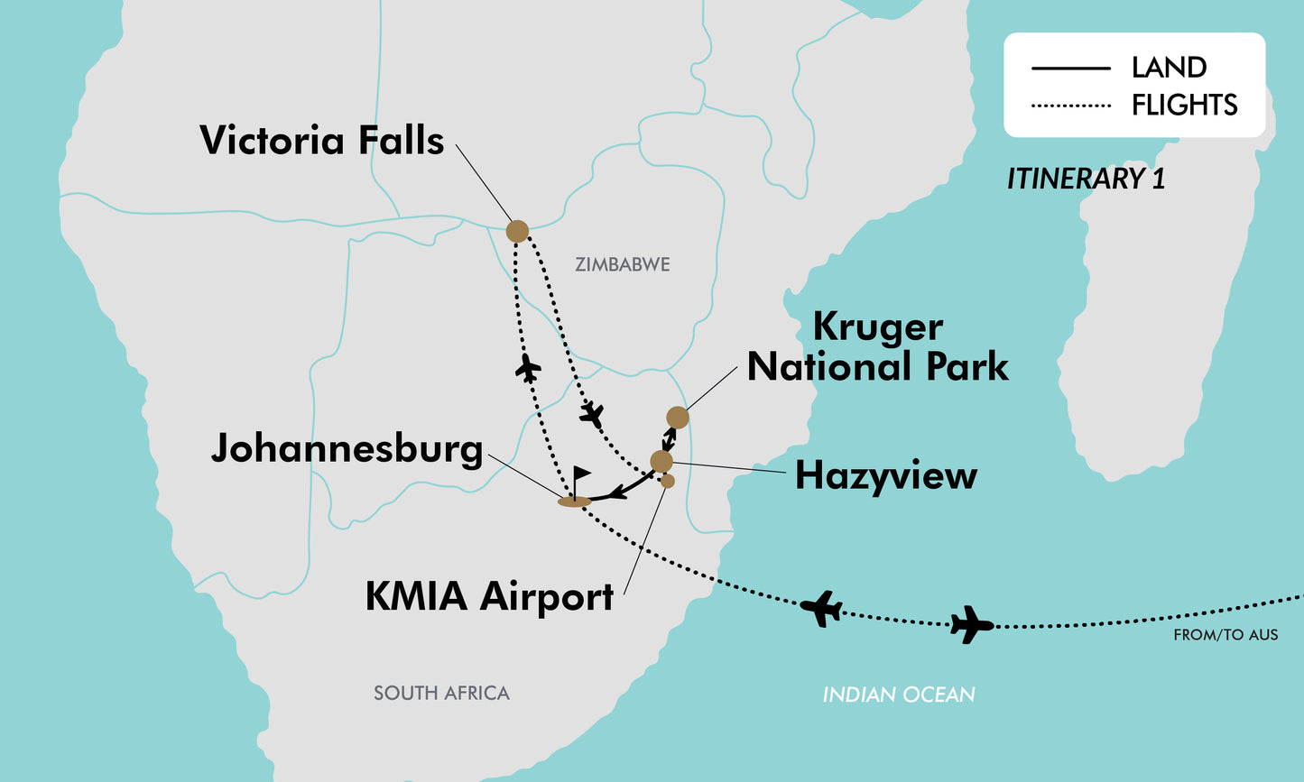 Itinerary 1 map