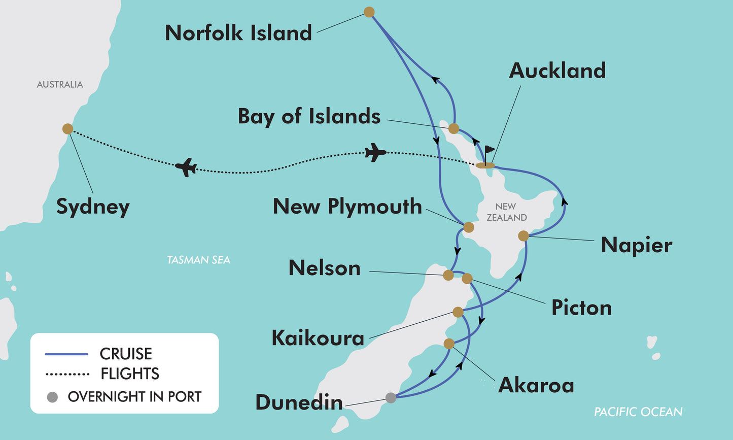 Norfolk Island & New Zealand Voyage
