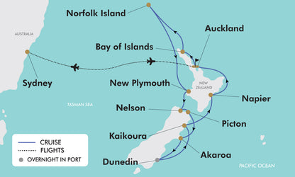 Norfolk Island & New Zealand Voyage