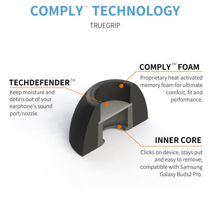 Comply TrueGrip Pro Ear Tips for Samsung Galaxy Buds Pro 2 (Assorted) [Sml/Med/Lrg]