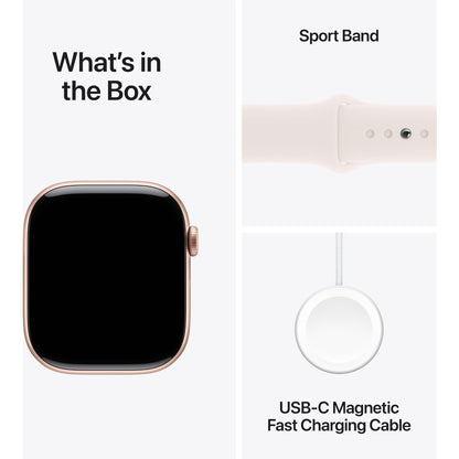 Apple Watch Series 10 46mm Rose Gold Aluminium Case GPS Sport Band (S/M) [Light Blush]