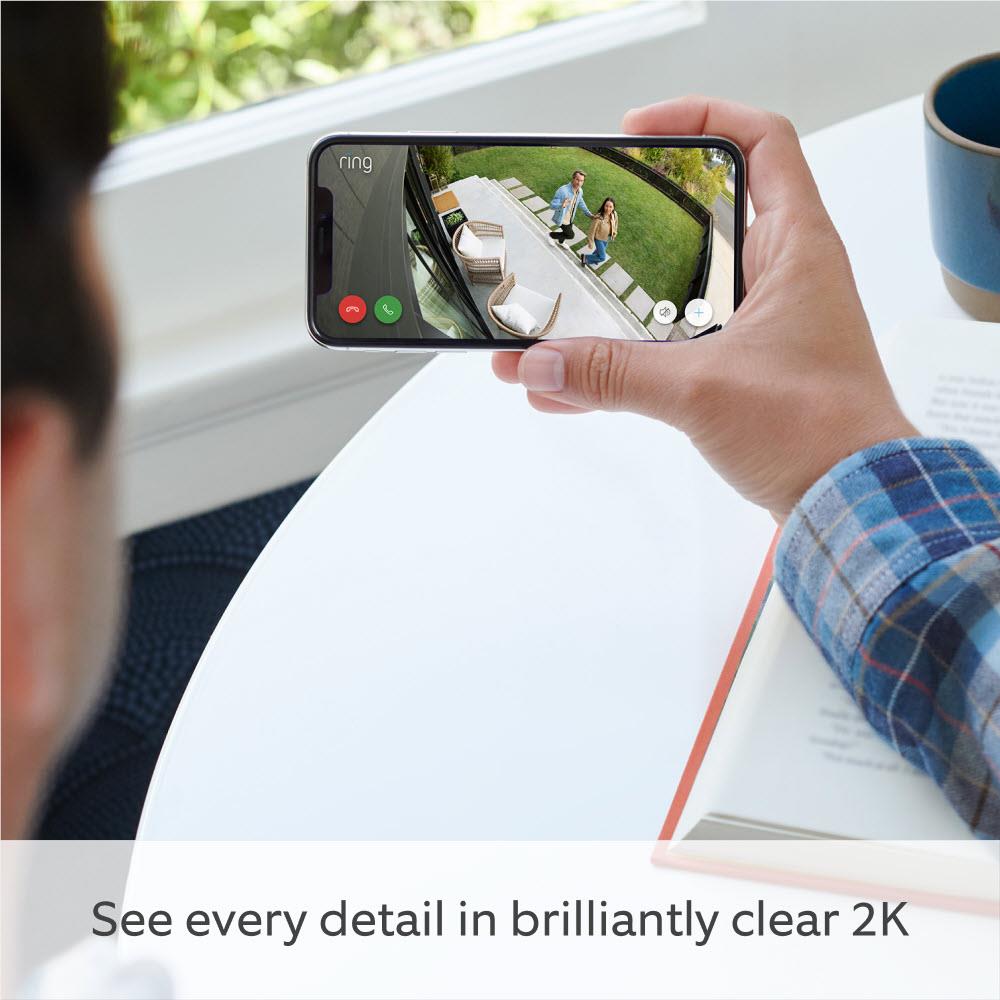 Ring Spotlight Security Camera Pro 2K Battery (White)
