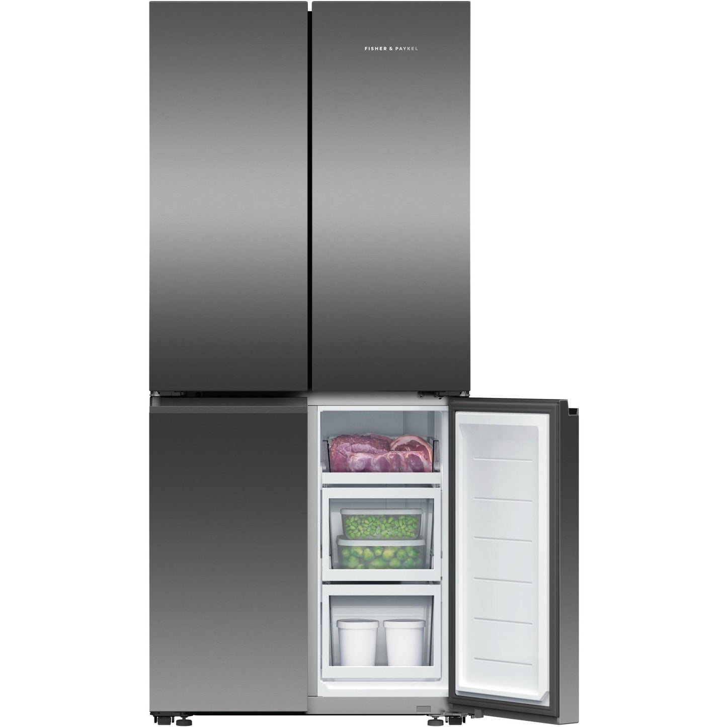 Fisher & Paykel RF500QNB1 498L Quad Door Fridge (Black Stainless Steel)