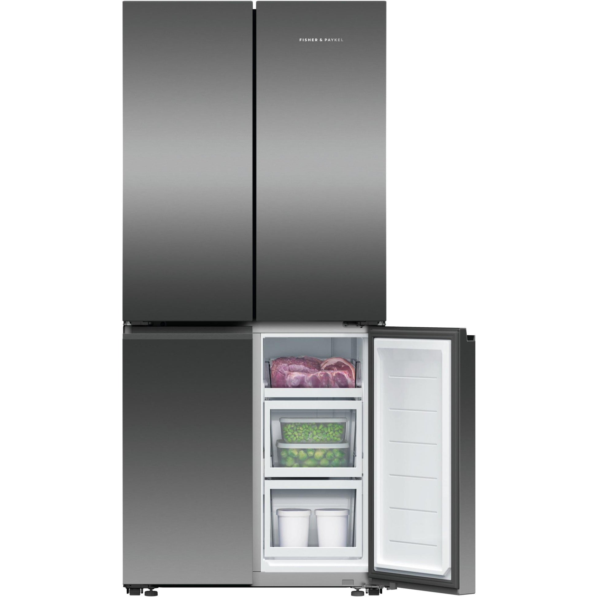 Fisher & Paykel RF500QNB1 498L Quad Door Fridge (Black Stainless Steel)