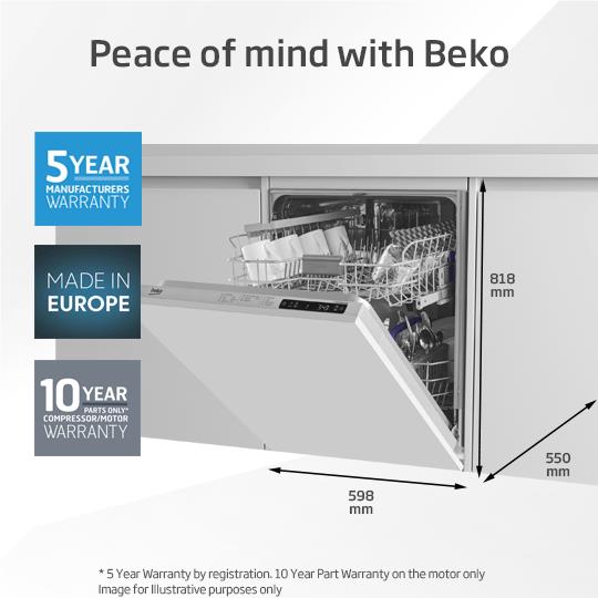 Beko BDI1420 14-Place Setting Fully-Integrated Dishwasher