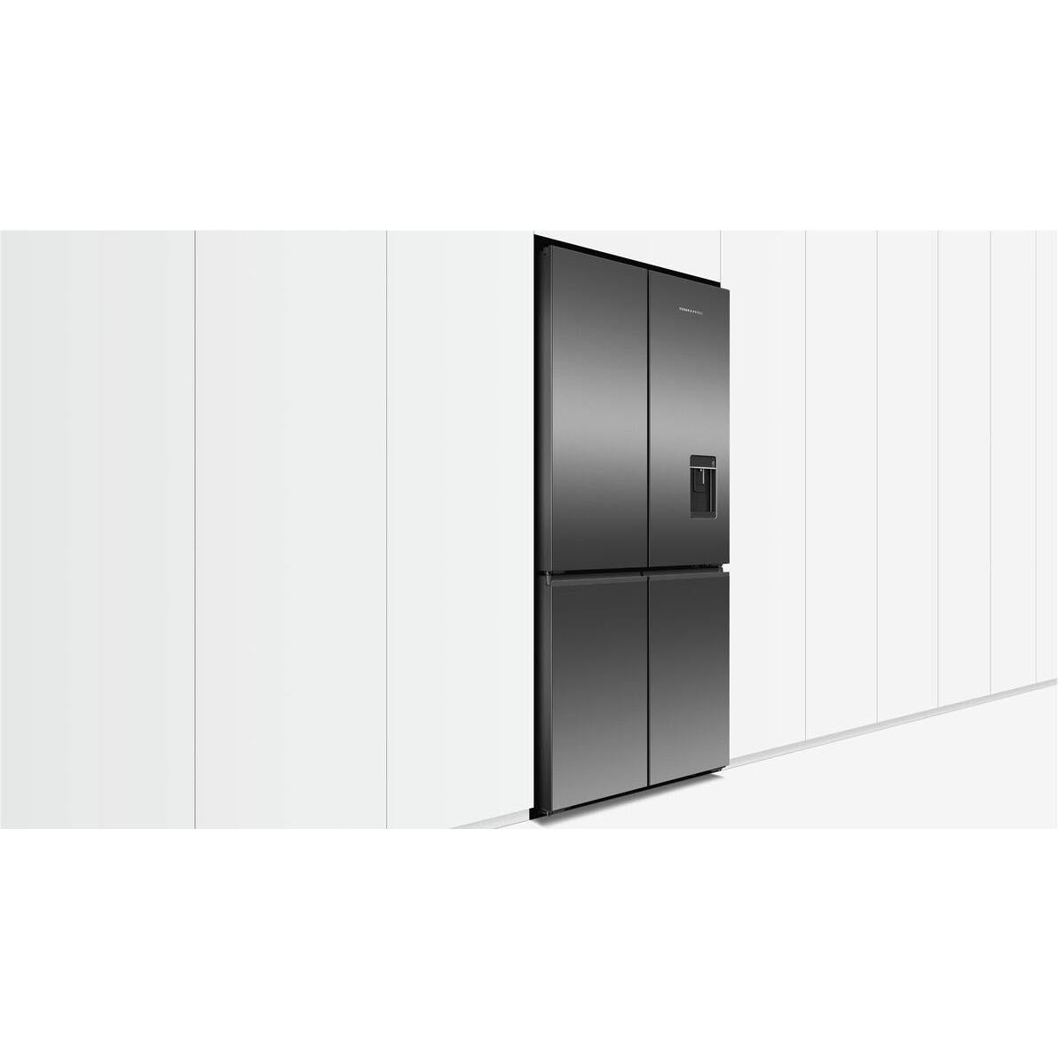 Fisher & Paykel RF500QNUB1 498L Quad Door Ice & Water Fridge (Black Stainless Steel)