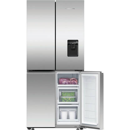 Fisher & Paykel RF500QNUX1 498L Quad Door Ice & Water Fridge (Stainless Steel)
