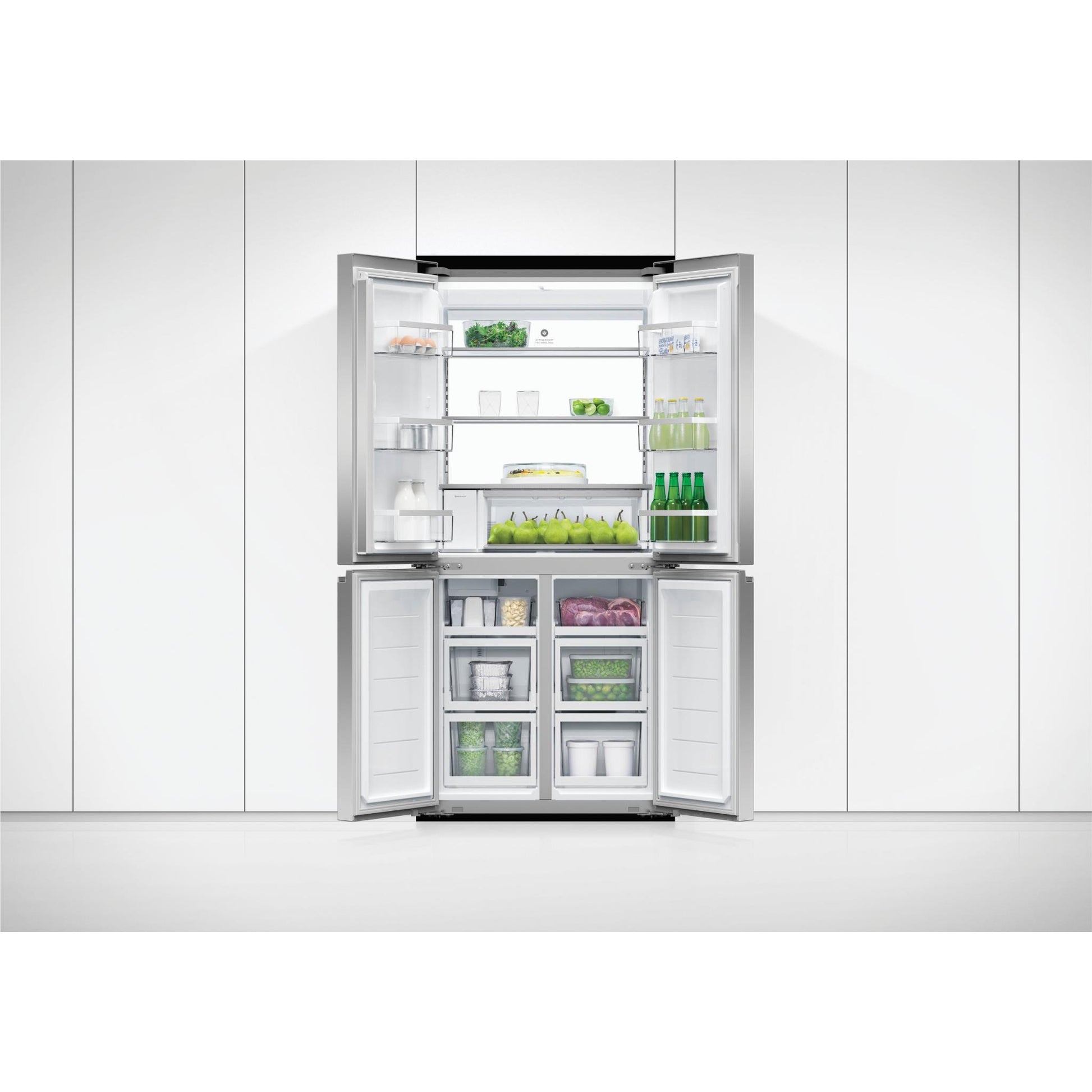 Fisher & Paykel RF500QNUX1 498L Quad Door Ice & Water Fridge (Stainless Steel)