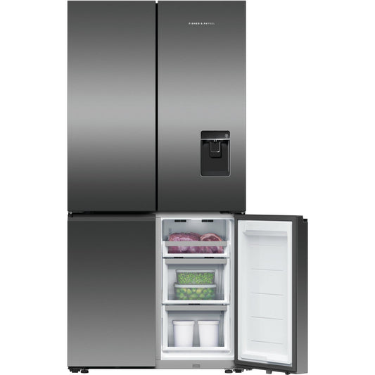 Fisher & Paykel RF730QNUVB1 690L Quad Door Ice & Water Fridge (Black Stainless Steel)