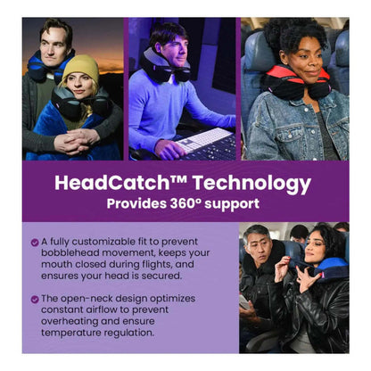 Cabeau The Neck''s Evolution S3 Memory Foam Neck Travel Pillow with Chin and Se (Blue)