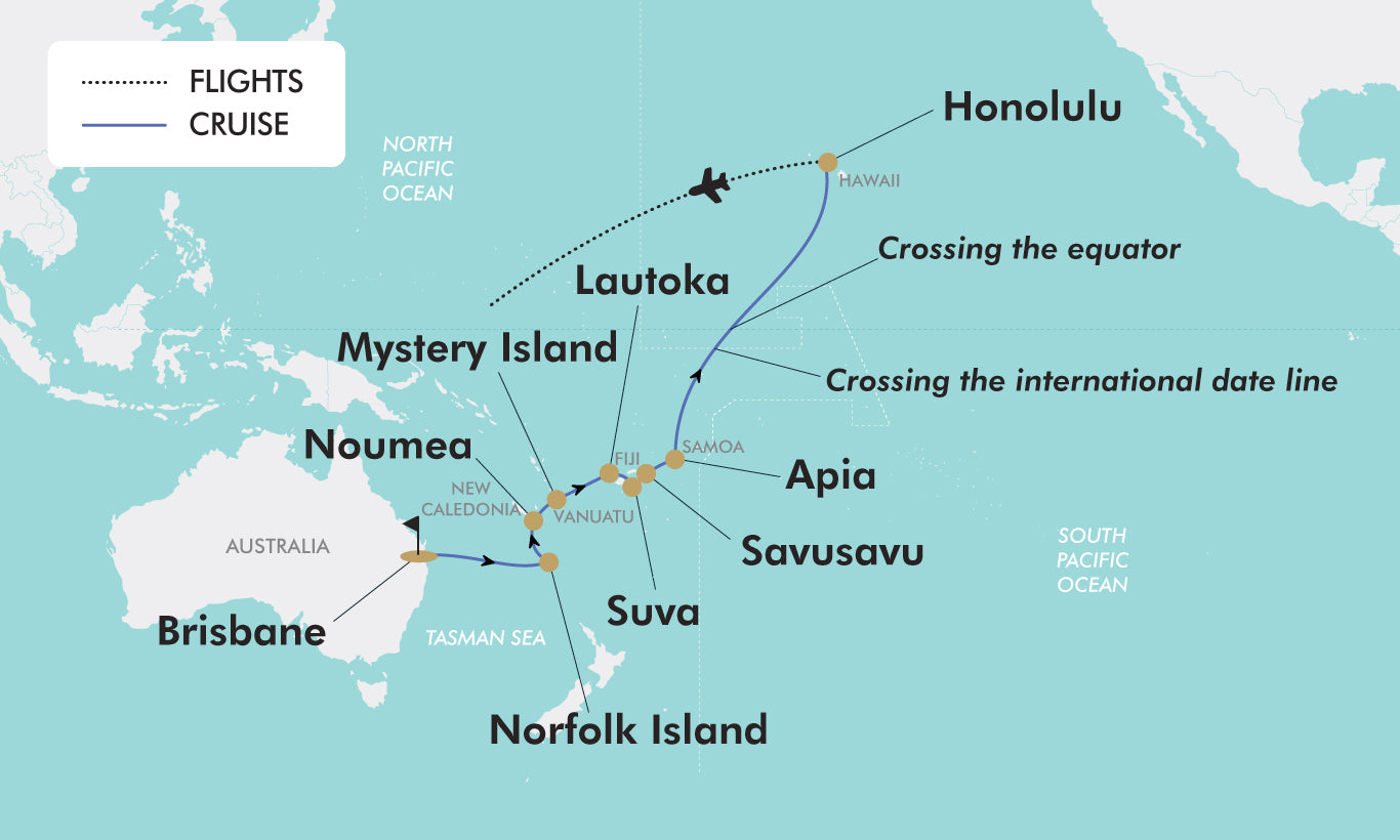 Cruise route map