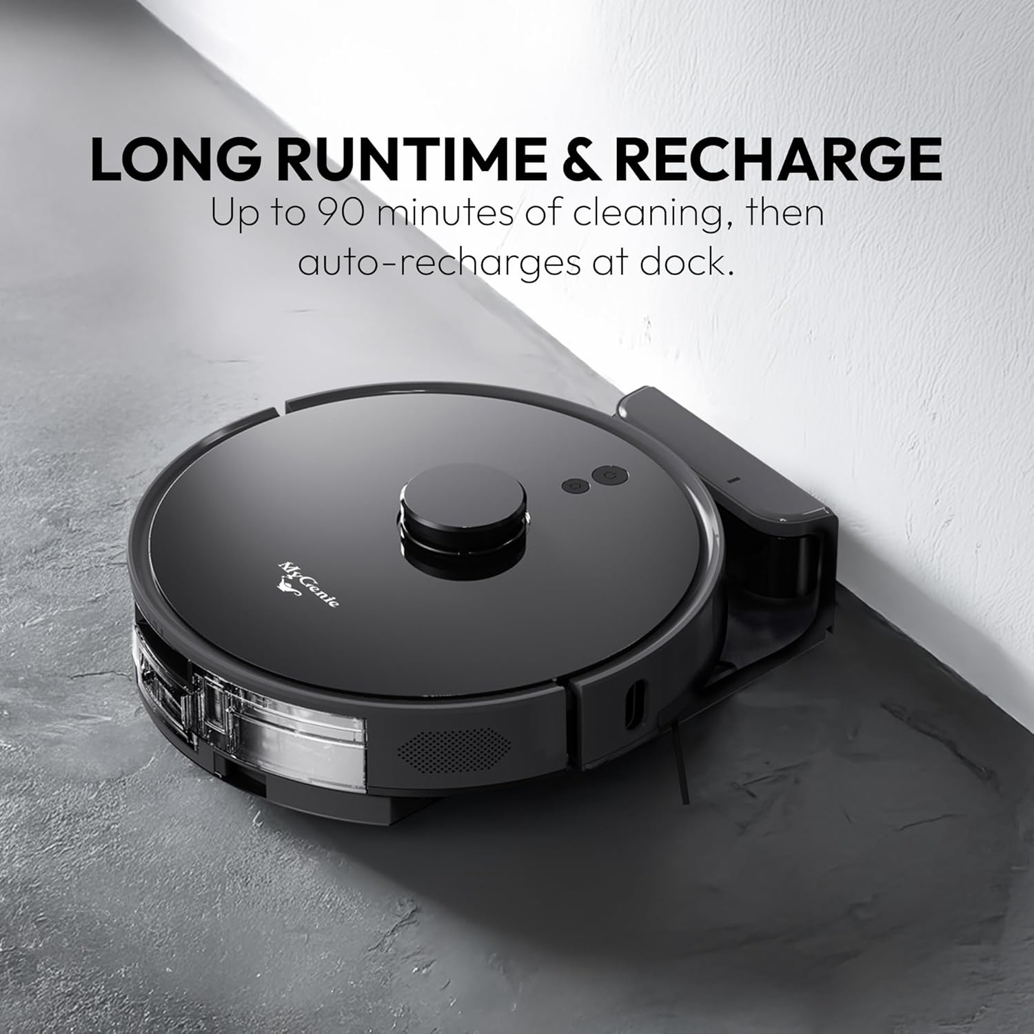Mygenie Laser Sonic Ai Robotic Vacuum (Black)