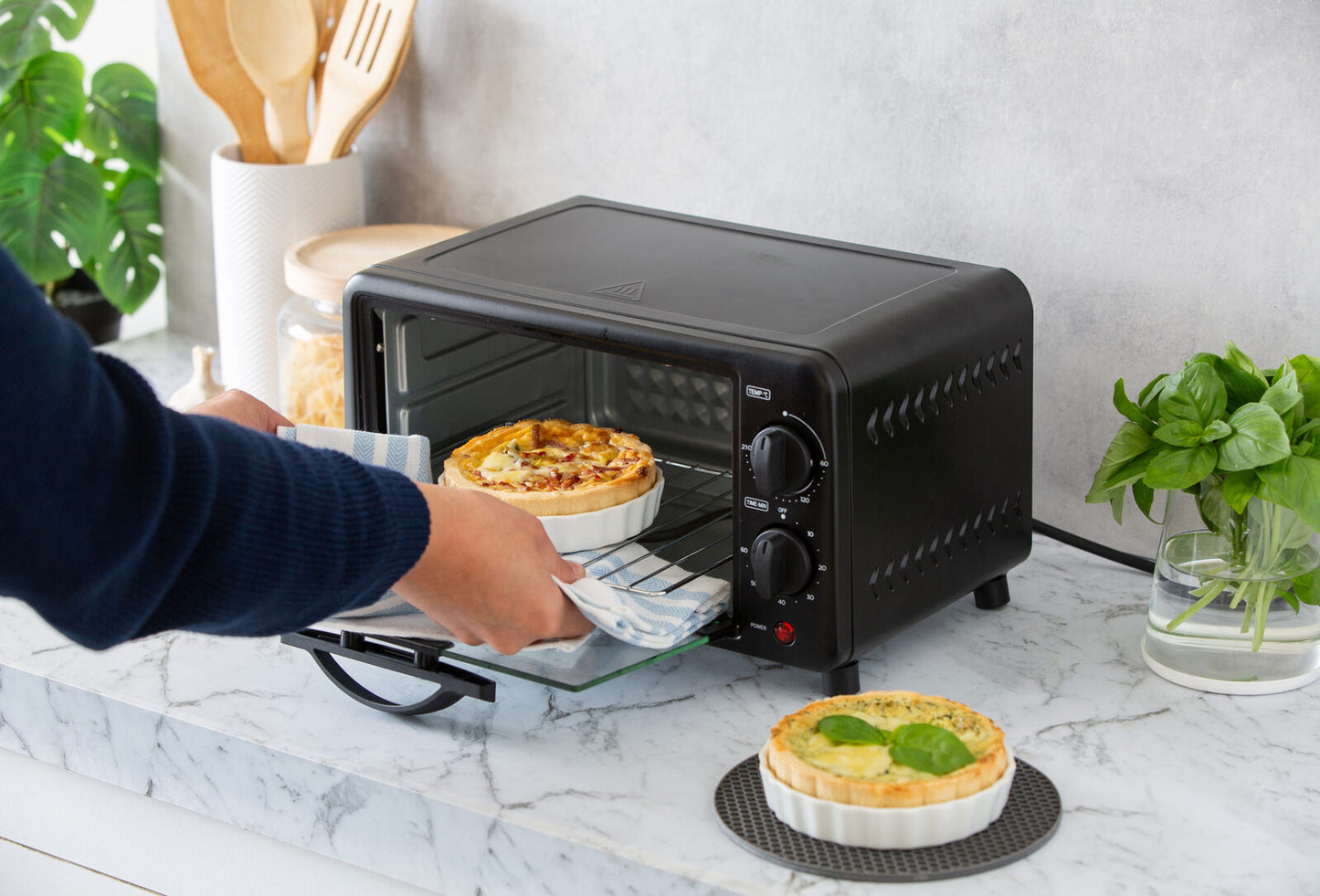 Healthy Choice 10L PFAS-Free Multi-Function Electric Toaster Oven with 2 Shelves