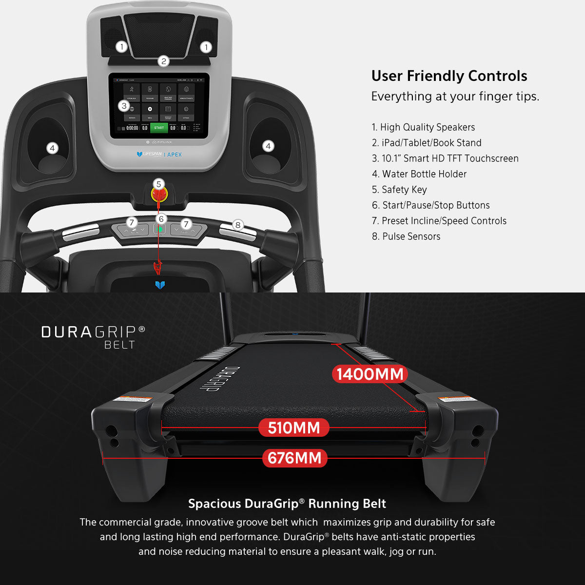 Lifespan Fitness Apex 2 Smart Treadmill