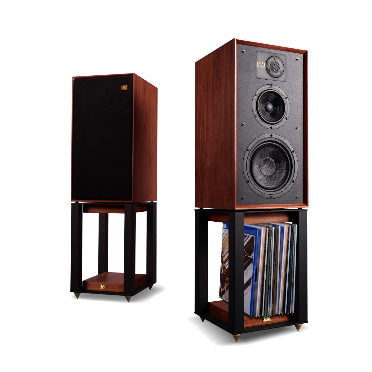 Wharfedale LINTON 85th Loudspeakers with Floor Stands - Pair (Mahogany)