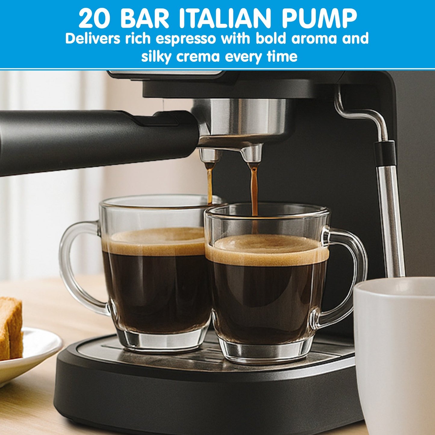Pronti CM-850D Coffee Machine with Milk Frother