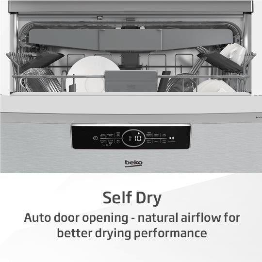 Beko BDFB1630X 16 Place Setting Freestanding Dishwasher (Platinum Steel)