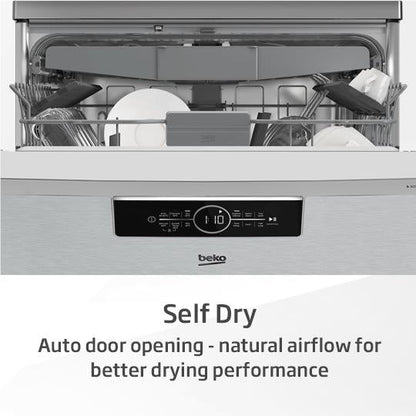 Beko BDFB1630X 16 Place Setting Freestanding Dishwasher (Platinum Steel)