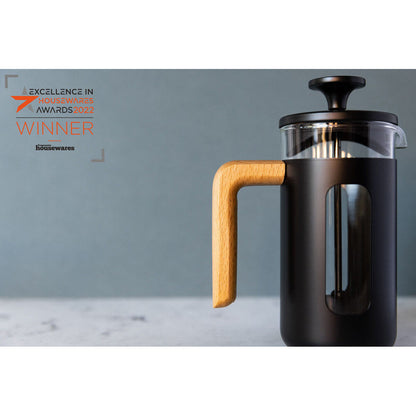 La Cafetiere Pisa 3-Cup 350ml Stainless Steel/Glass French Press (Black)