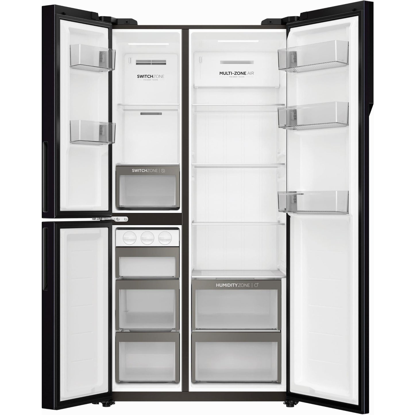 Haier HRF575XC 574L S+ Three-Door Side-By-Side Fridge (Black)