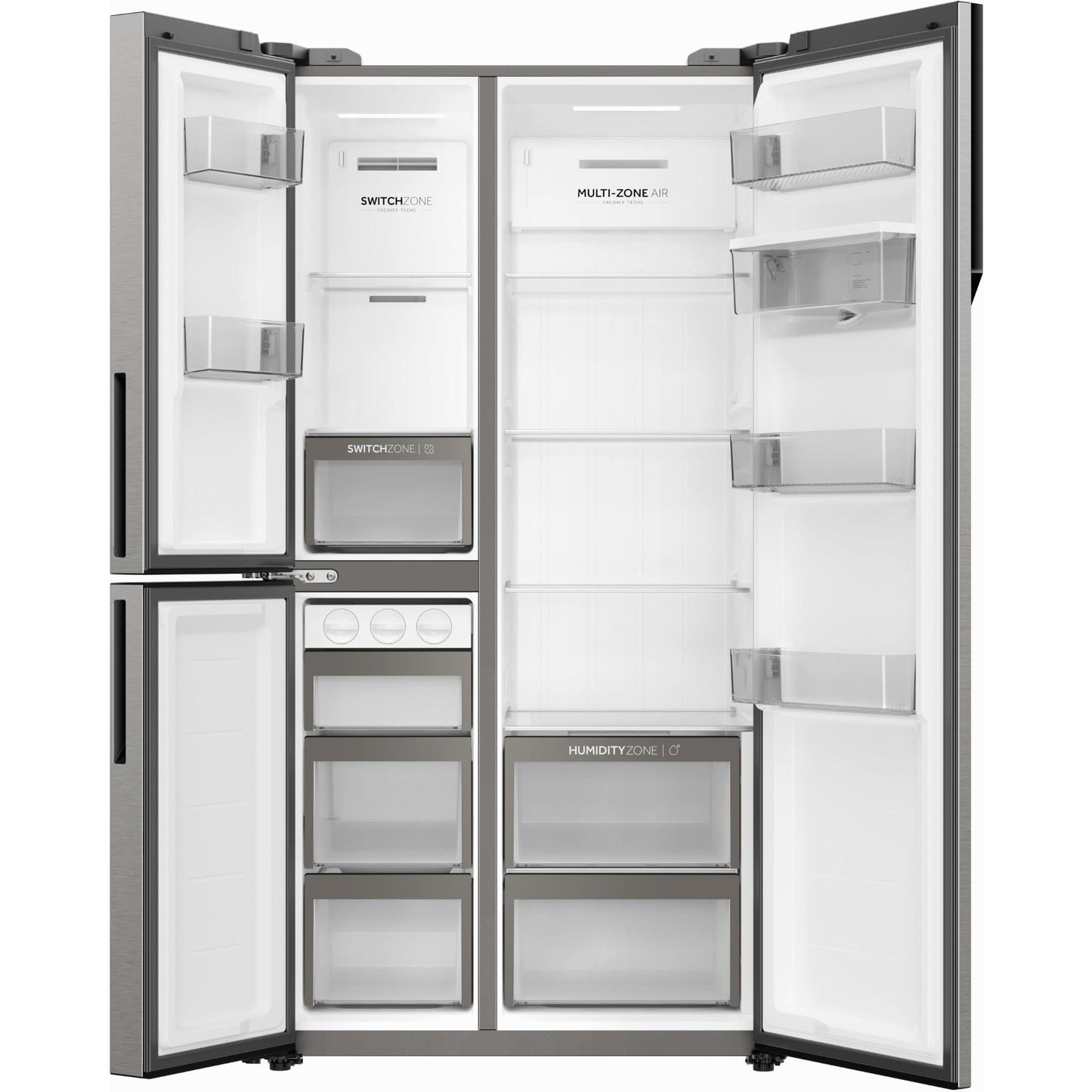 Haier HRF575XHS 574L S+ Three-Door Side-By-Side Fridge (Satina)